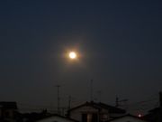 夜の風景（1） あまりお月様が幻想的だったので、思わず撮った一枚